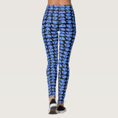 Patroon 220816 - Babyblauw op zwart Leggings (Achterkant)