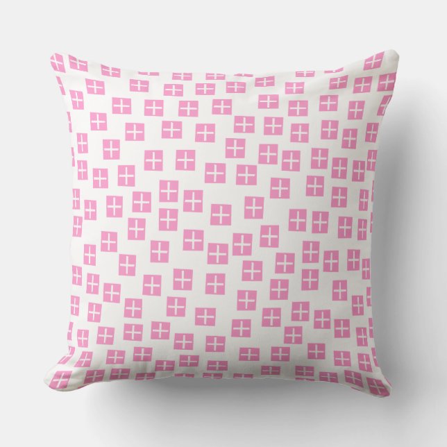 Patroon 270715 - Roze en wit Kussen (Voorkant)