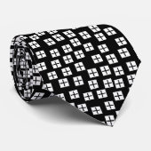 Patroon 270715 - wit en zwart op zwart stropdas (Opgerold)
