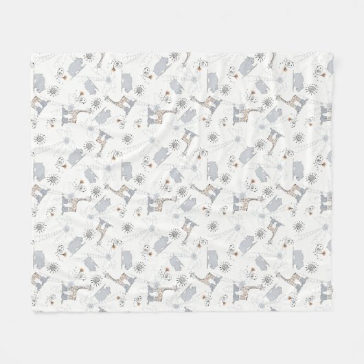 patroon 2 doedelen fleece deken (Voorkant (Horizontaal))