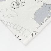 patroon 2 doedelen fleece deken (Hoek)