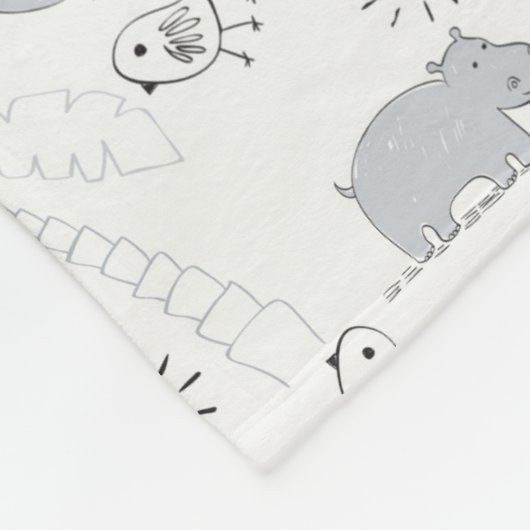 patroon 2 doedelen fleece deken (Hoek)