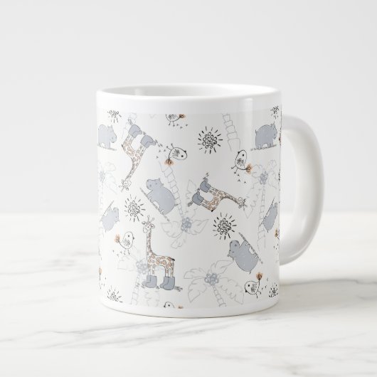 patroon 2 doedelen grote koffiekop (Voorkant rechts)