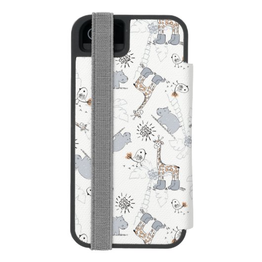 patroon 2 doedelen incipio iPhone portemonnee hoesje (Agenda Achterkant)