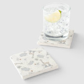 patroon 2 doedelen stenen onderzetter (Zijkant)