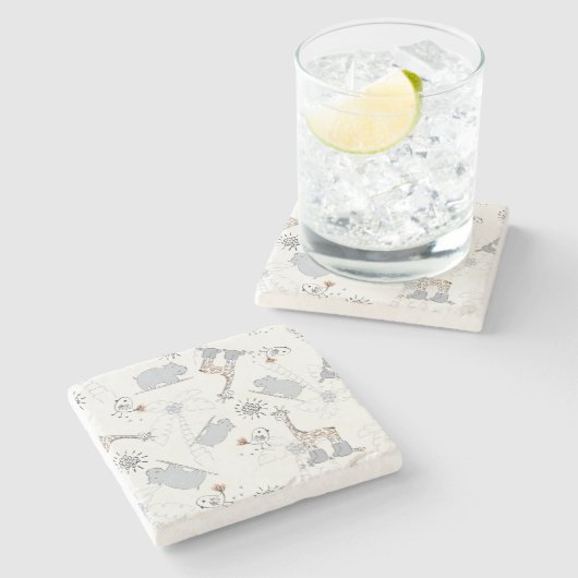 patroon 2 doedelen stenen onderzetter (Zijkant)