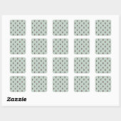 Patroon_2_Franse bulldog_2 Vierkante Sticker (Vel)