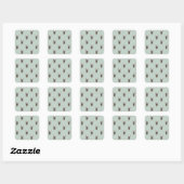 Patroon_2_Franse bulldog_2 Vierkante Sticker (Vel)