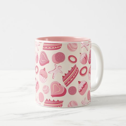 patroon 2 tweekleurige koffiemok (Voorkant rechts)