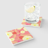 Patroon 2 van de aardbei stenen onderzetter (Zijkant)