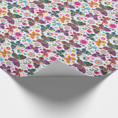 Patroon 2 van kleurrijke retroflectoren en bloemen cadeaupapier (Hoek)