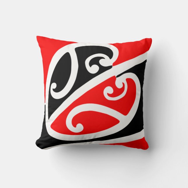 Patroon 2 van Kowhaiwhai van Maori Kussen (Voorkant)