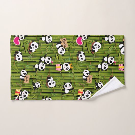 Patroon 2 van Panda Bad Handdoek (Handdoek)
