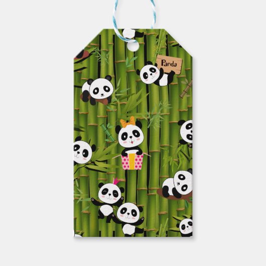 Patroon 2 van Panda Cadeaulabel (Voorkant)