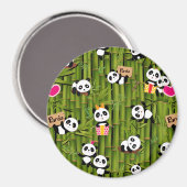 Patroon 2 van Panda Magneet (Voorkant / Achterkant)