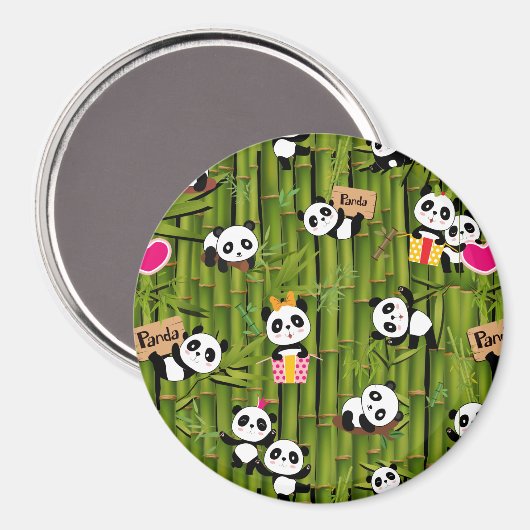 Patroon 2 van Panda Magneet (Voorkant / Achterkant)
