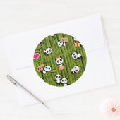 Patroon 2 van Panda Ronde Sticker (Envelop)