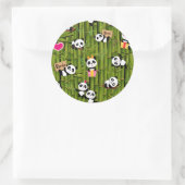 Patroon 2 van Panda Ronde Sticker (Tas)