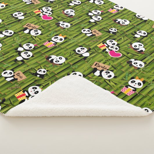 Patroon 2 van Panda Sherpa Deken (3/4)