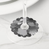 Patroon 2 verf wijnglaslabel (Dichtbij)