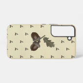 patroon_3_eikel_1 samsung galaxy hoesje (Achterkant horizontaal)