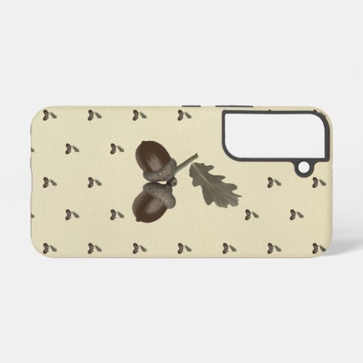 patroon_3_eikel_1 samsung galaxy hoesje (Achterkant horizontaal)