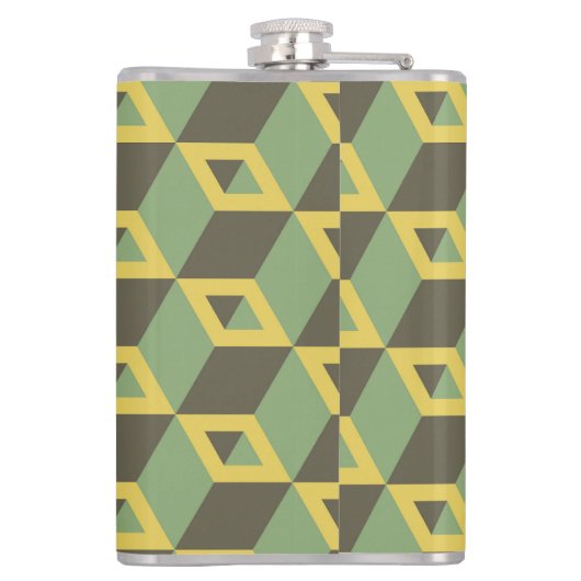 Patroon 3D Illusion Squares Heupfles (Achterkant)