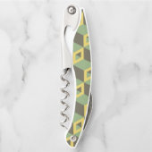 Patroon 3D Illusion Squares Kurkentrekker (Voorkant)