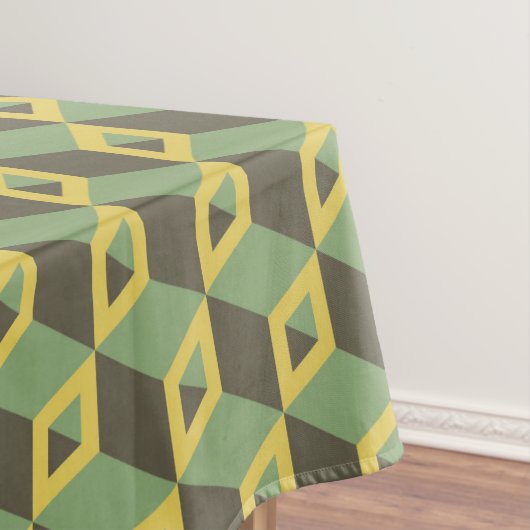 Patroon 3D Illusion Squares Tafelkleed (Voorbeeld)