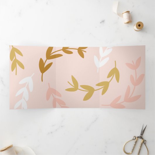 Patroon 4 leest drieluik wenskaart (Binnen)