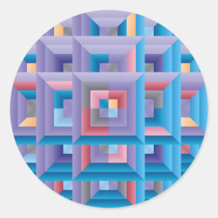 Patroon 4 ronde sticker