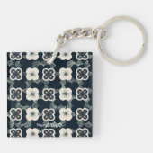 patroon_5_bloem_1 acryl sleutelhanger (Achterkant)