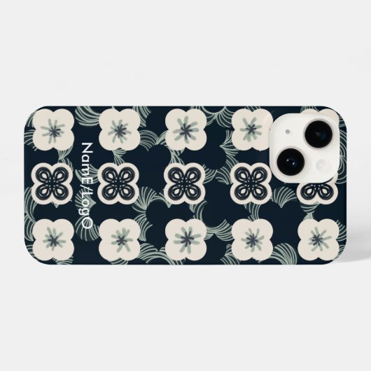 patroon_5_flower_1 iPhone case Hoesje (Achterkant horizontaal)