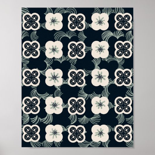 patroon_5_flower_1 matte poster (Voorkant)