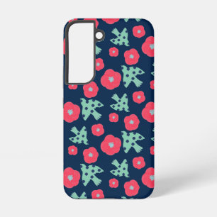 patroon_7_camellia en vogel_1 samsung galaxy hoesje