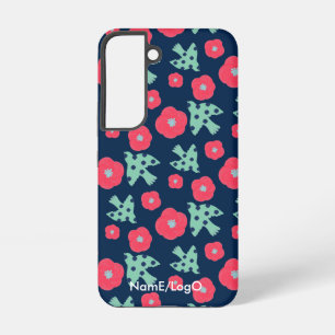 patroon_7_camellia en vogel_1 samsung galaxy hoesje