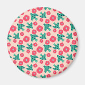 Patroon_8_Camellia en vogel_2 Magneet (Voorkant)