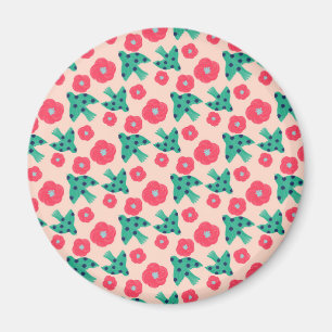 Patroon_8_Camellia en vogel_2 Magneet