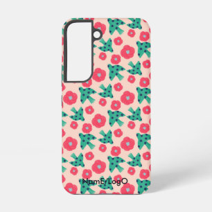 Patroon_8_Camellia en vogel_2 Samsung Galaxy Hoesje