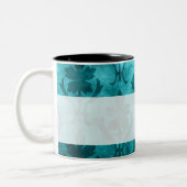  Patroon Aangepast Initiaal Wit Blauw Tweekleurige Koffiemok (Links)