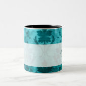  Patroon Aangepast Initiaal Wit Blauw Tweekleurige Koffiemok (Center)