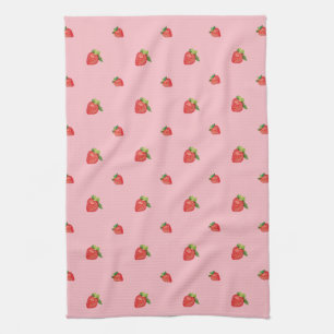patroon aardbeien theedoek