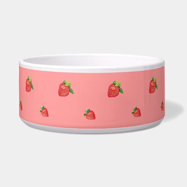 patroon aardbeien voerbakje (Voorkant)