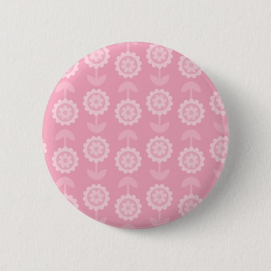 Patroon Abstract Art Roze Bloemen Ronde Button 5,7 Cm (Voorkant)