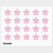 Patroon Abstract Art Roze Bloemen Ster Sticker (Vel)