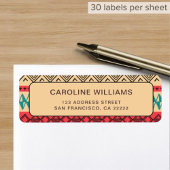 Patroon Abstract Boho  retouradres Etiket