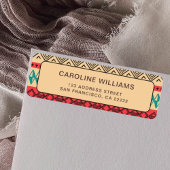 Patroon Abstract Boho retouradres Etiket