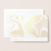 patroon abstract bruin folie kaarten (Met envelop)