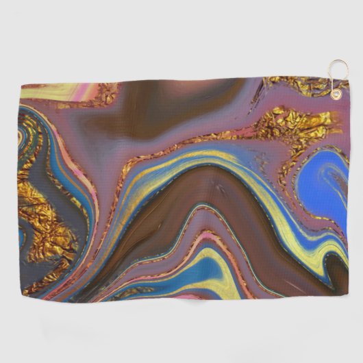 patroon abstract bruin golfhanddoek (Horizontaal)