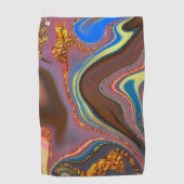 patroon abstract bruin golfhanddoek (Voorkant)